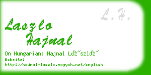 laszlo hajnal business card